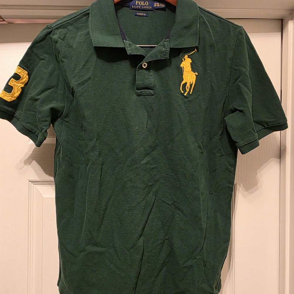 Polo by Ralph Lauren Dark Green Polo with Yellow Logo